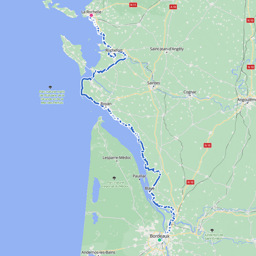 Carte de l’itinéraire