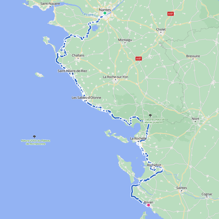 Carte de l’itinéraire